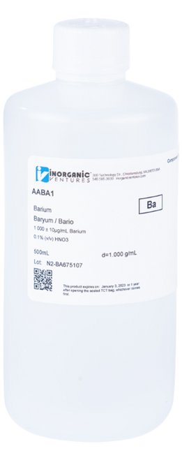 AABA1 | Inorganic Ventures 1000ug/mL BARIUM