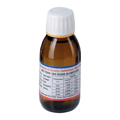 ALK-VISC-WAT | Paragon Pure Water Viscosity, Certified @ 5, 20, 25, & 37°C 100ml