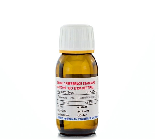 ALK-DEN-WAT3 | Paragon Pure Water Density Standard, Values at 15, 20 & 25°C (Nominal: 0.99909 g/mL @ 15°C) 3x60ml