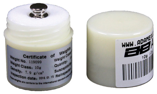 700100369 | Adam Equipment ASTM 3 - 10g - ASTM Weights -  Capacity: 10g, Readability:
