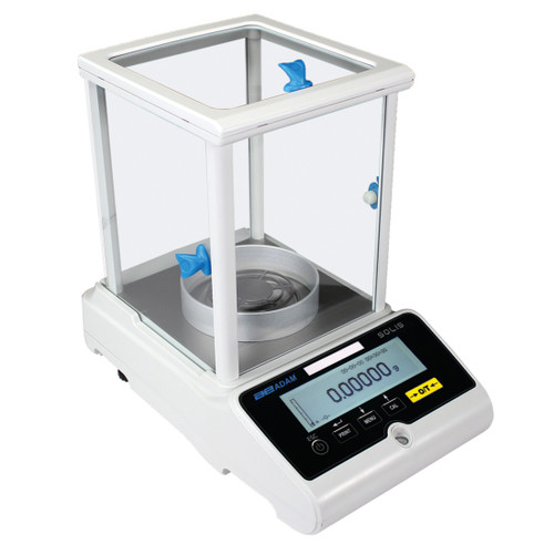 Adam SAB 125i Solis Semi-Micro and Analytical Balance, 62 g x 0.01 mg