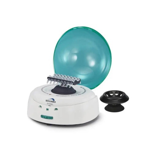 914041419999 | Scilogex SCILOGEX EZee Mini Centrifuge, Green Lid, c/w 8 x 2ml rotor & 2 x PCR8 rotor & 19400029/19400026 0.2/0.5ml rotor adapters, 100-240V, 50/60Hz, US Plug