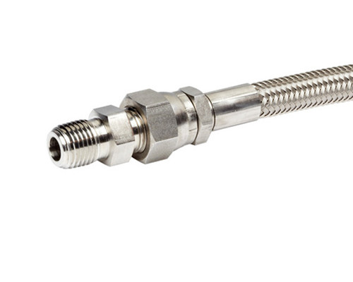 060310 | PolyScience Tubing, Teflon®-lined , stainless steel overbraid, 1/4” (6 mm) with 1/4” NPT quick connects