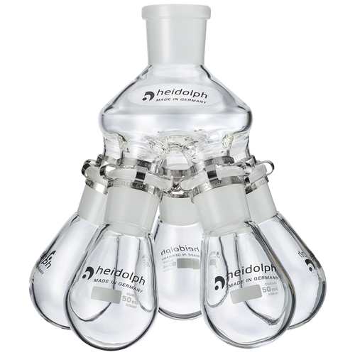 036302750 | Heidolph Spider Flask with 5 Flasks, NS 24, 50mL