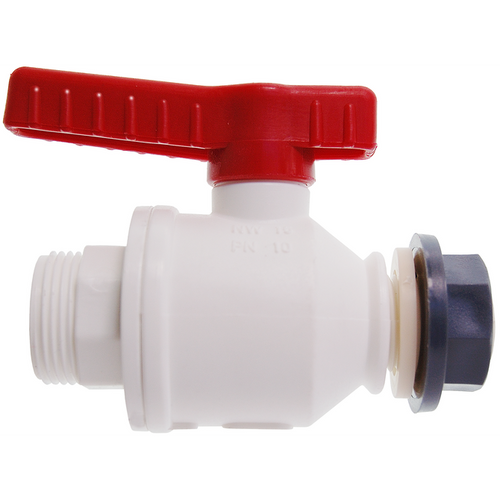 0500-8201 | Burkle Ball valve food, 1" outer - M42x3 outer, NW 25 mm
