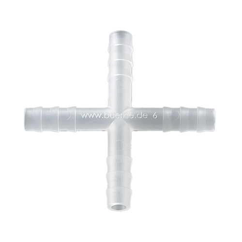 8708-0006 | Burkle Four-way connector, PP, for Ø 5-7 mm, cylindrical