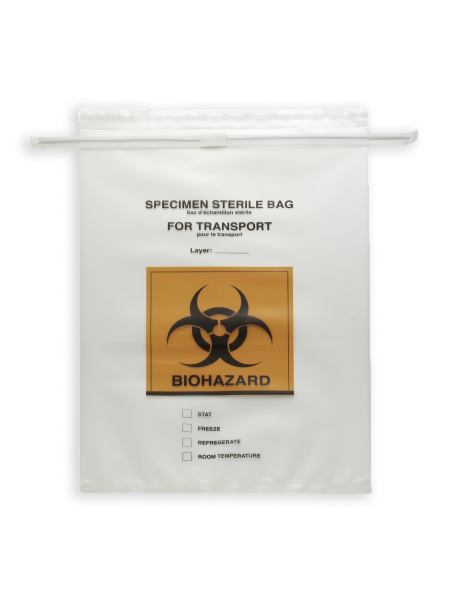 EPR-5512-BH | LABPLAS Biohazard Form Bag - Sample Closure - 5.5 x 12 in (140 x 305 mm) - CS/1000