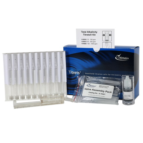 K-9815 | Chemetrics Total Alkalinity - Titrets Titration Cells (50-500 ppm as CaCO3)