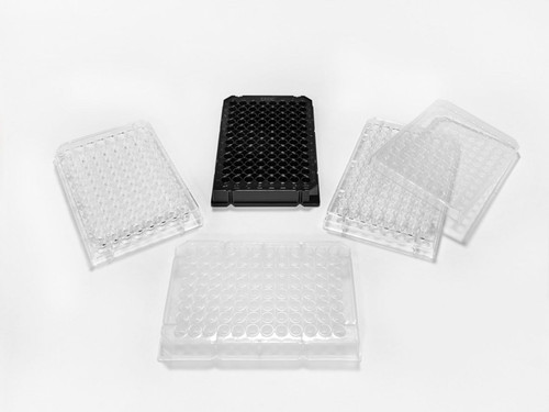 290-8115-01F | Caplugs Evergreen 96-Well Microplates, Flat Bottom, 0.37 mL Well Volume, Polystyrene, Natural