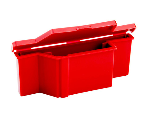 240-3800-R30 | Caplugs Evergreen Slide-Sette Saver™ Microscope Slide & Biopsy Cassette Single Storage Containers, Polypropylene, Red