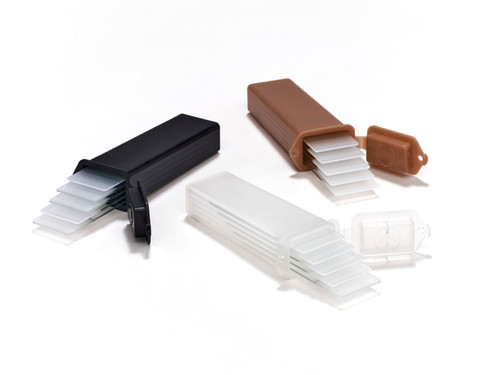 240-3074-G30 | Caplugs Evergreen Five-Slide Mailers, Polypropylene, Green