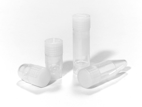 222-3926-085 | Caplugs Evergreen Sterile 0.4 mL CryoSure® Cryogenic Freestanding Vials with Natural Screw Caps, Polypropylene Co-Polymer, Natural