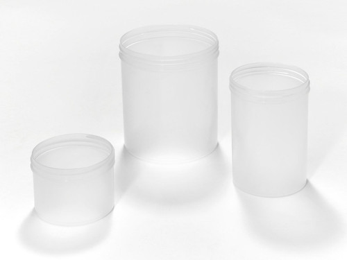 220-9400-03K | Caplugs Evergreen 400 mL Threaded Wide-Mouth Specimen Containers, Polypropylene, Natural