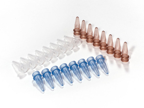 214-3456-G80 | Caplugs Evergreen 0.2 mL PCR 8-Tube Strips, Thin-Wall, Polypropylene Co-Polymer, Green