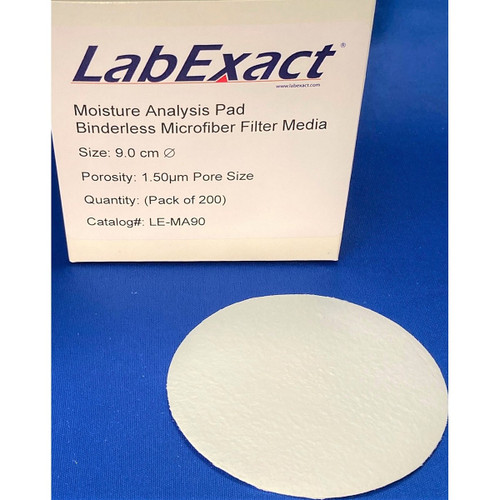 LE-MA90 | IW Tremont LabExact  Moisture Analysis Binderless Glass Microfiber Pads, 9.0cm dia, 200/pk, 20pk/case