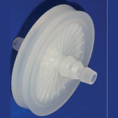 IWT-ES10500 | IW Tremont PTFE inline membrane filter, 50mm dia, porosity 0.22µm, STERILE filter with 1/4" to 3/8” barb ports, 10 pack