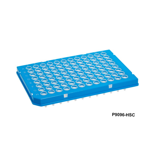 P9096-HSC | MTC Bio PC/PP PCR plate, half skirt, clear well