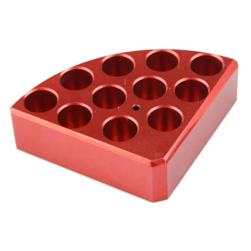 18900002 | Scilogex Red quarter reaction block, 11 holes 4 ml reaction vessel 15.2mm dia x 20mm depth