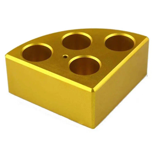 18900049 | Scilogex Gold quarter reaction block, 4 holes 16ml reaction vessel 21.6mm dia x 31.7mm depth
