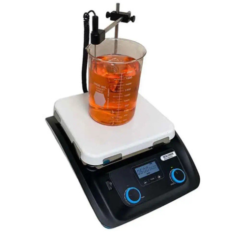 80301321159999-B | Scilogex SCILOGEX SCI500HS-Pro LCD Digital 10 x 10 Magnetic Hotplate Stirrer, ceramic-glass plate, with PT1000 Sensor & Sensor Stand, 110V, 50/60Hz US Plug