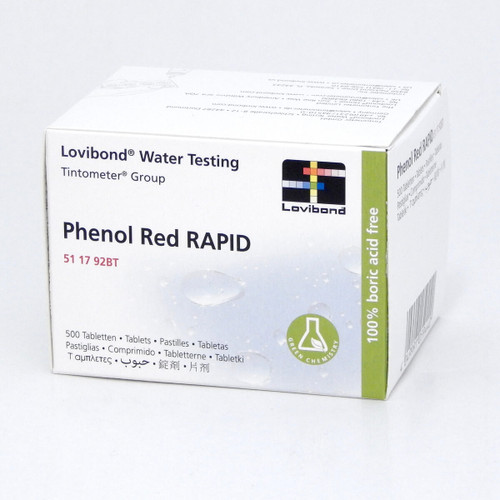 511792BT | Lovibond Phenol Red Rapid Tablet Reagents, 500 pack