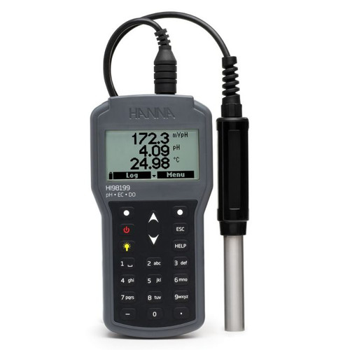 HI98199 | Hanna Instruments Multiparameter Portable pH/EC/DO Waterproof Meter