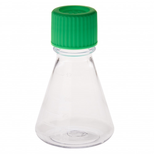 229821 | Celltreat 125mL Erlenmeyer Flask, Vent Cap, Plain Bottom, PC, Sterile (12/PK)