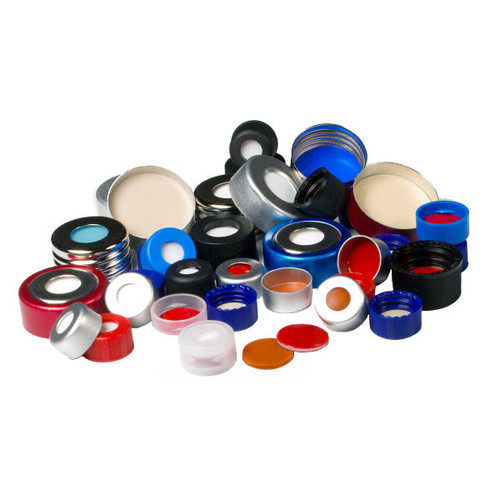 CS-100098 | AFP 2 mL, 11 mm Blue Aluminum Crimp Cap, Clear PTFE/Red Silicone Rubber 0.040'' Thickness, 100/PK