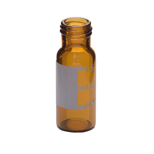 CV-100003 | AFP 2 mL Amber Glass 9 mm Screw Top Vial, with Write-on Spot, 11.6 x 32 mm, 7.0 Type Glass, Value Line, 100/PK