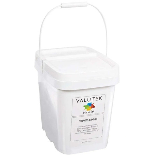 VTPNWLSI100-99 | Valutek 100% IPA, Polyester Wiper, Laser Seal, 9" x 9" Pail (300/CS)