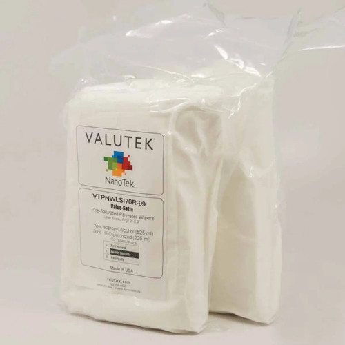 VTPNWLSI06R-99 | Valutek 6% IPA / 94% DI H20, Polyester Wiper, Laser Seal, 9" x 9" Refill Bag (600/CS)