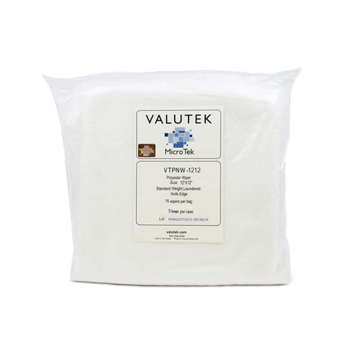 VTPNW-1212 | Valutek Standard Weight Polyester Wiper, Cold Knife Cut, 12" x 12" (375/CS)
