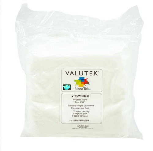 VTPNWPHS-99 | Valutek Standard Weight Polyester Wiper, Pressure Heat Seal, 9" x 9" (1200/CS)