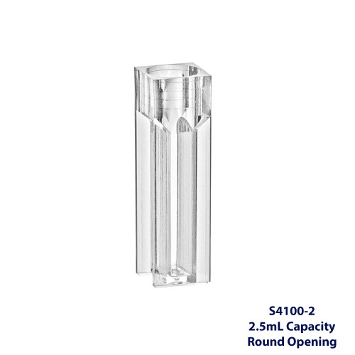 S4100-2 | MTC Bio Cuvette, PS, 2.5mL, Round Opening