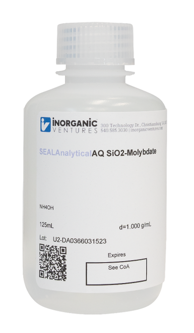 SEALANALYTICALAQSIO2-MOLYBDATE | Inorganic Ventures Ammonium Molybdate Reagent (10% w/v) for Silica Analysis, 125mL