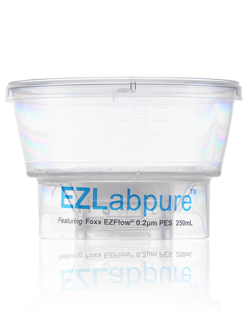 1151-FLS | Foxx Life Sciences EZLabpure Sterile Disposable Bottle Top Vacuum Filters w/ 0.2 µm Sterilizing PES Membrane, 250 mL (24/CS)