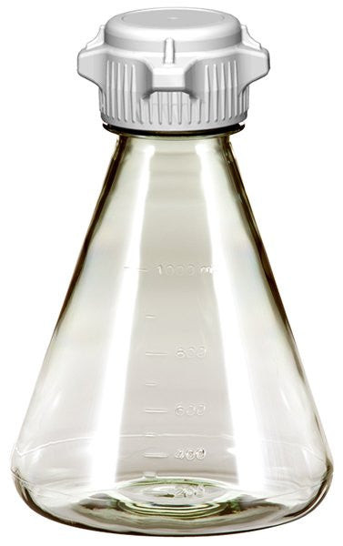 248-4131-OEM | Foxx Life Sciences Flask 1 L, Non-Sterile Plastic Erlenmeyer Flasks, 1 L, Autoclavable Polycarbonate (PC), 53 mm (53B) VersaCap (6/PK)