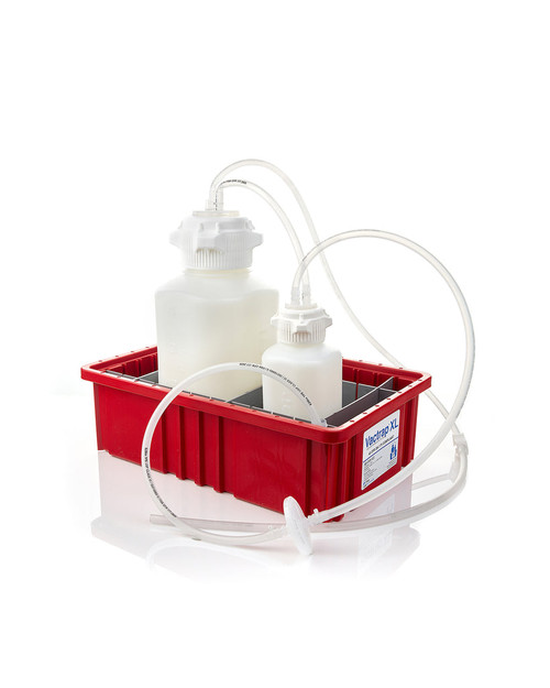 305-4101-FLS | Foxx Life Sciences Vactrap XL System, Shatterproof 4+1 L Aspirator Bottle Assembly, Autoclavable PP, 4 L Bottle w/ 1 L Overflow Bottle and Inline Vent Filter