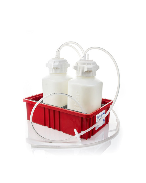 305-4401-FLS | Foxx Life Sciences Vactrap XL System, Shatterproof 4+4 L Aspirator Bottle Assembly, Autoclavable PP, 4 L Bottle w/ 4 L Overflow Bottle and Inline Vent Filter