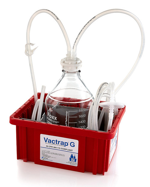30R-2001-FLS | Foxx Life Sciences Vactrap G Vacuum Trap System, 2 L PUREGRIP Glass Bottles Assembly w/ Secondary Container, Autoclavable, Inline Vent Filter