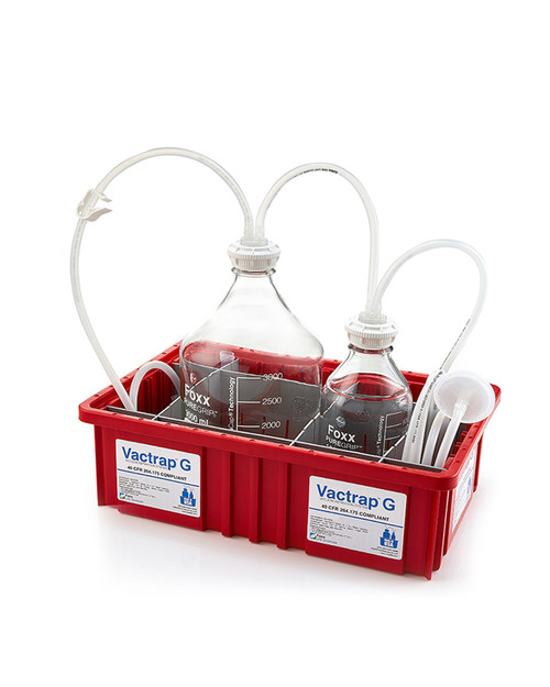 30R-3101-FLS | Foxx Life Sciences Vactrap G Vacuum Trap System, 3+1 L PUREGRIP Glass Bottles Assy W/ Secondary Container, 3 L Bottle W/ 1 L Over flow Bottle & Inline Vent Filter