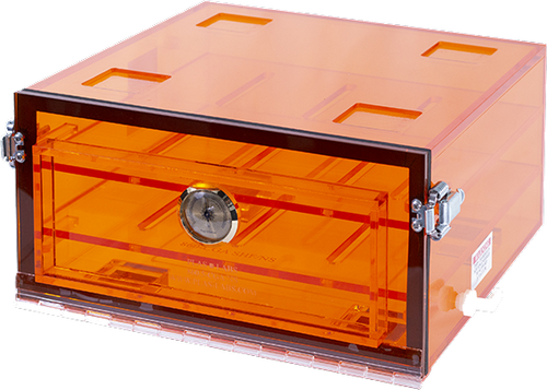 860.5-CGA/NS | Plas Labs Desiccator, Amber 12" X 12" X 6"