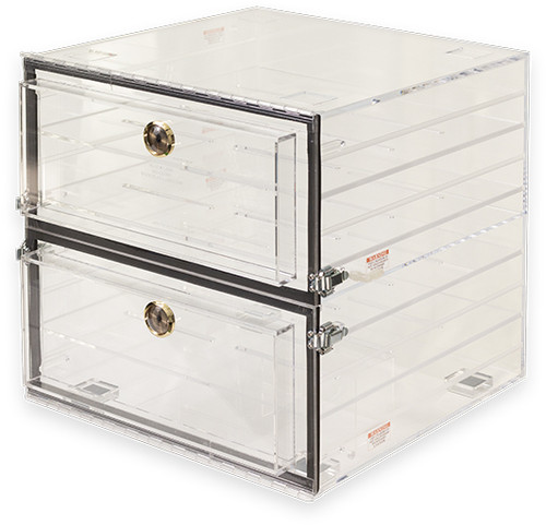 863-CG/NS | Plas Labs Desiccator, Clear 18" X 18" X 18"