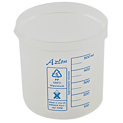522085-0500 | Dynalon Beaker Square Grad, PP 500mL, CS/10
