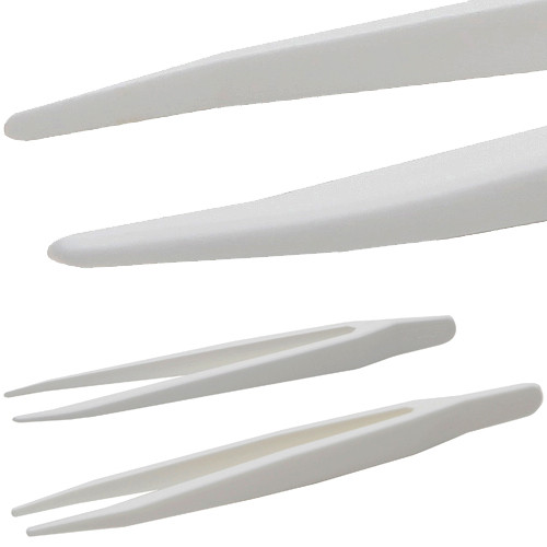 516555-0002 | Dynalon Tweezers White, Sharp, PMP 145mm, CS/6
