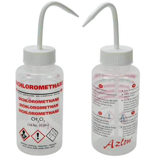 506495-0015 | Dynalon Washbottle GHS DCM PP Clsr, LDPE 500mL, CS/5