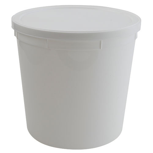 454445 | Dynalon Container w Lid White, HDPE 165oz, CS/25