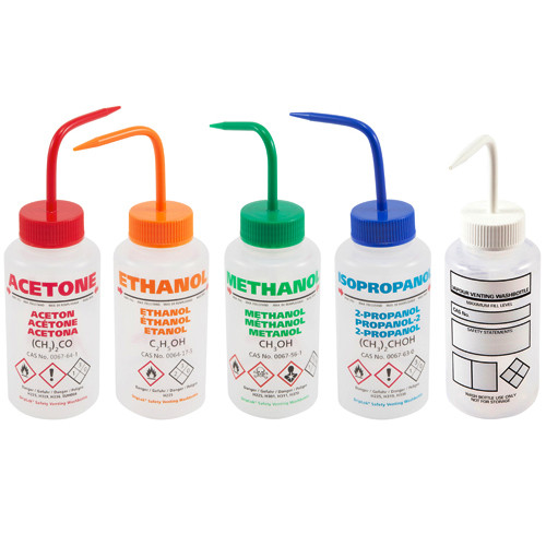 506495-0005 | Dynalon Washbottle GHS WM Set of 5, LDPE 500mL, ST/1