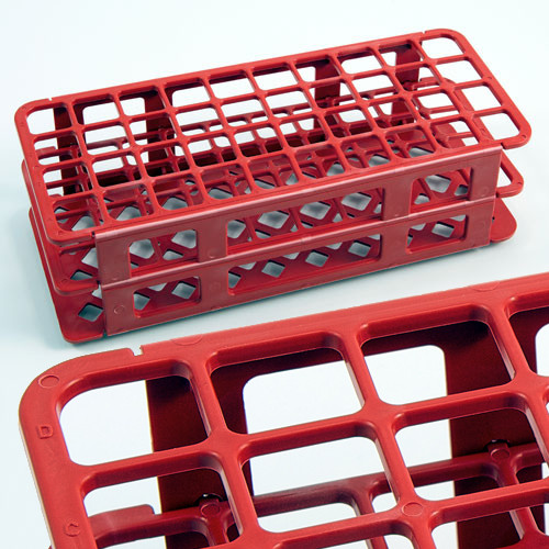 225665-0001 | Dynalon Rack Test Tube 40 Place Red, PP 20mm, CS/5