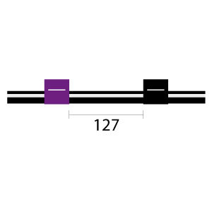VS2.29-PBLK | Glass Expansion Viton Pump Tube 2tag 2.29mm ID Purple/Black (PKT 12)